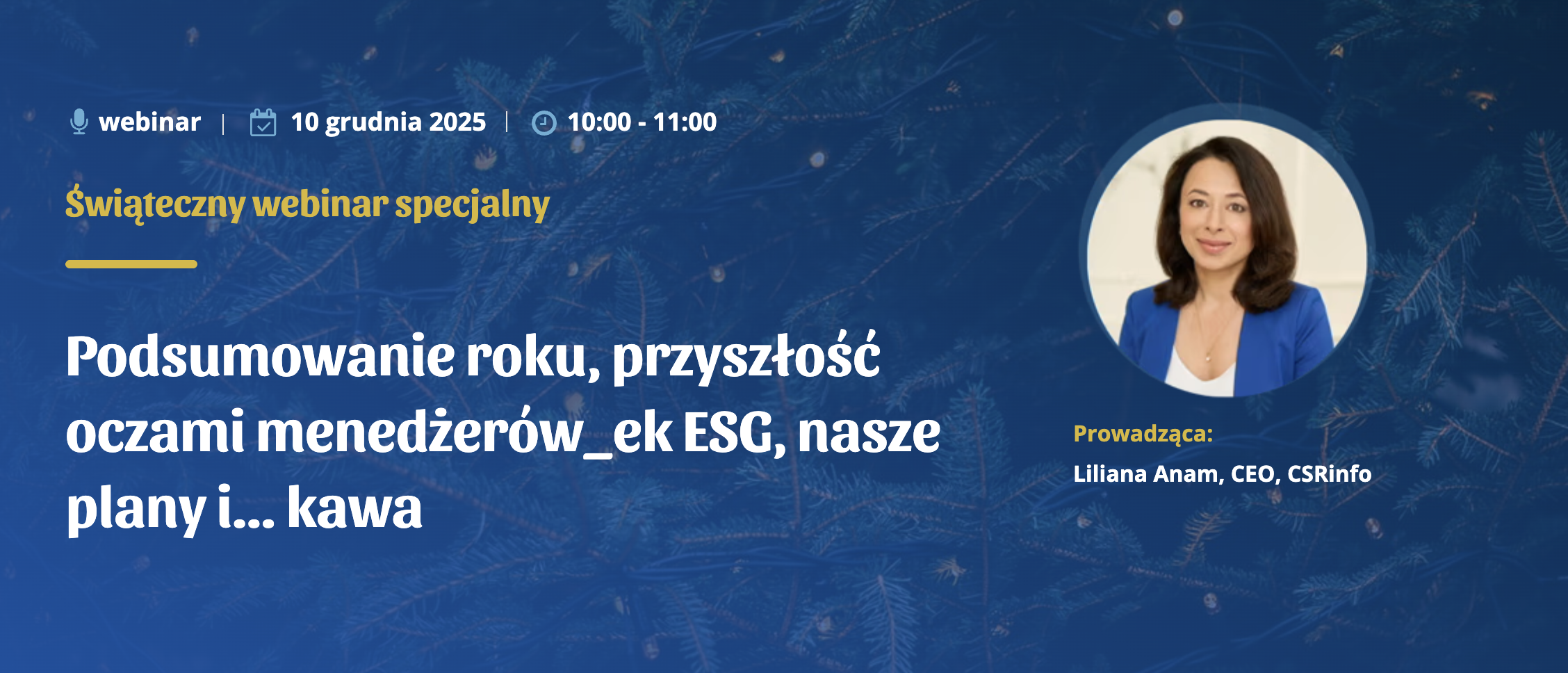 Informacja na temat grudniowego webinaru